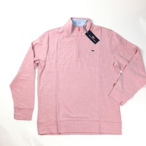 Vineyard Vines Red Half Zip Sweater Shirt $99